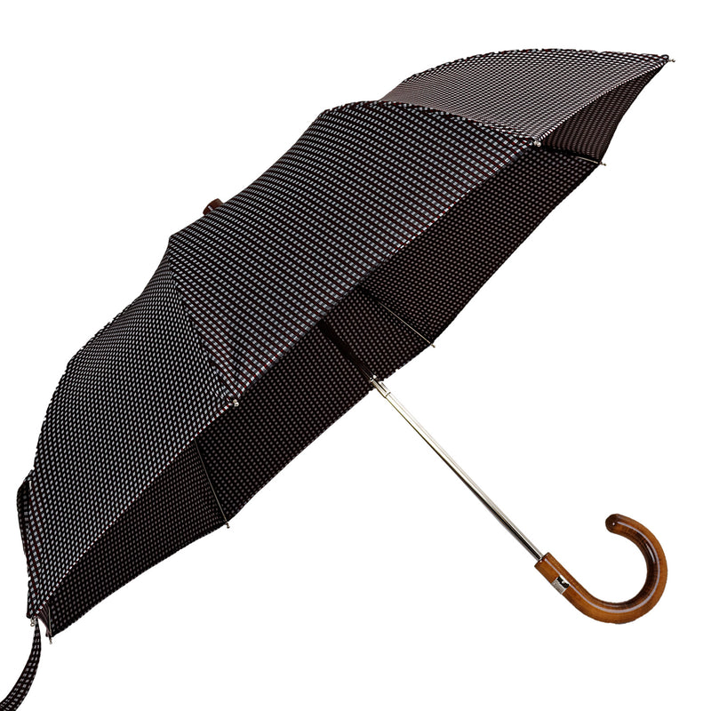 Oertel Handmade pocket umbrella maple - Pepita grey/red