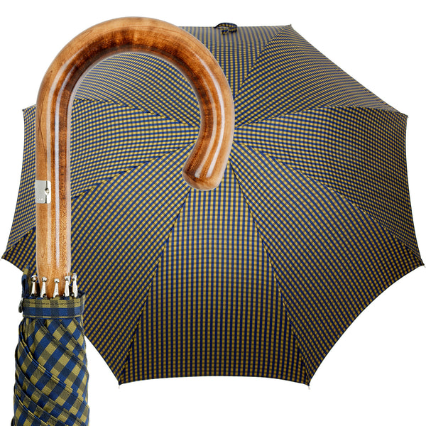 Oertel Handmade - Classic Maple Double Uni - petrol cognac | European Umbrellas