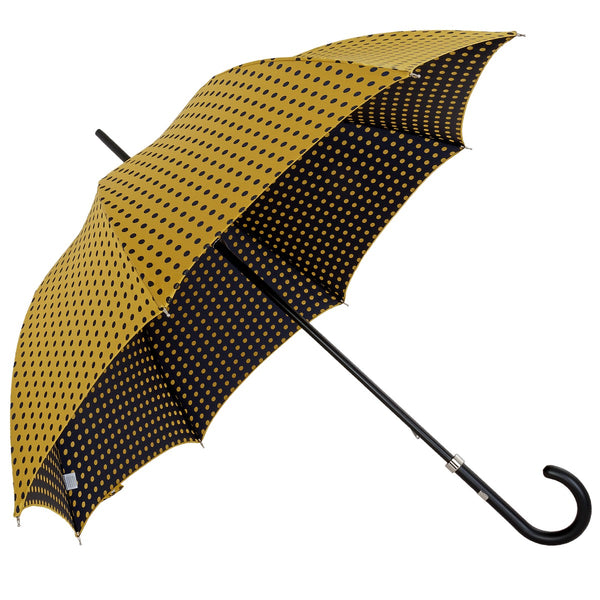 Oertel Handmade Ladies -  big dots -  gold/blue | European Umbrellas