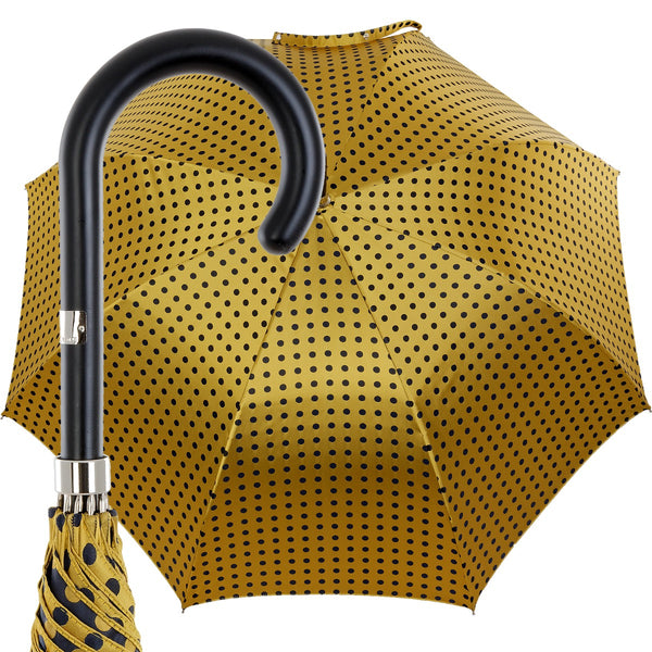 Oertel Handmade Ladies -  big dots -  gold/blue | European Umbrellas
