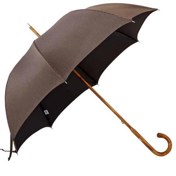 Oertel Handmade Ladies Classic Houndstooth - brown/blue | European Umbrellas