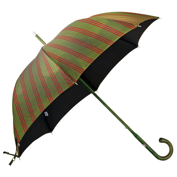 Oertel Handmade Ladies Classic Stripes - green/red | European Umbrellas