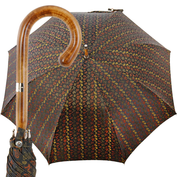 Oertel Handmade Ladies Classic Paisley - black/brown | European Umbrellas