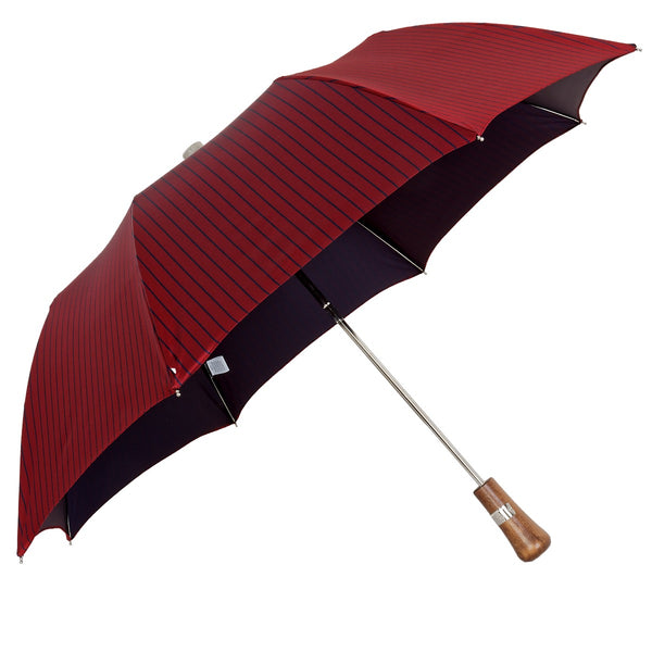 Oertel Handmade pocket umbrella maple - Stripes red-navy | European Umbrellas
