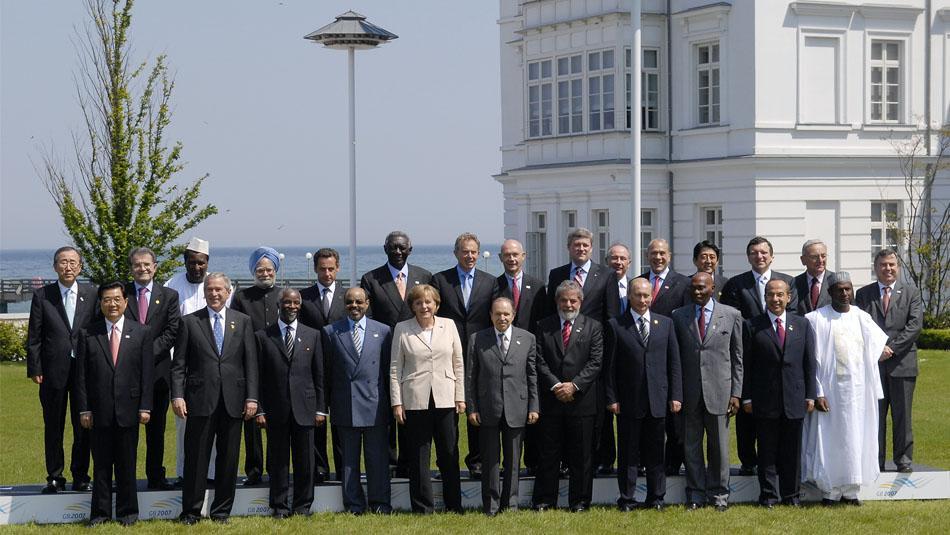 G8 summit in Germany - European Umbrellas supplies the umbrellas