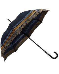 Oertel Handmade Ladies Umbrella - Satin Stripes blue/gold