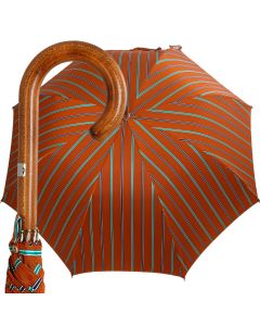 Oertel Handmade Ladies umbrella - Classic - Stripes  orange