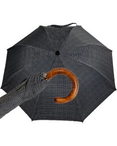 Oertel Handmade pocket umbrella maple - glencheck grey