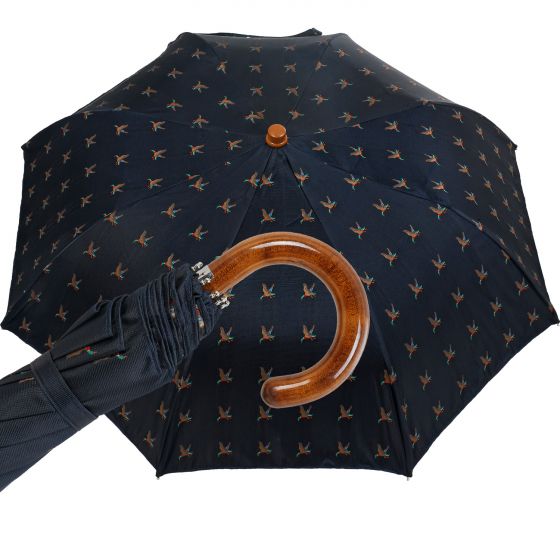 Oertel Handmade Pocket Umbrella - flying Duck - blue