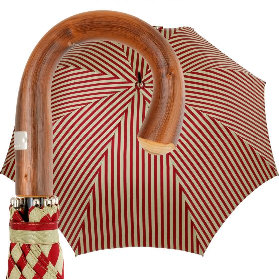 Oertel Handmade - Sport Stripes - red-beige | European Umbrellas
