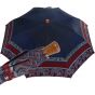 Oertel Handmade ladies pocket umbrella -Satin blue/red